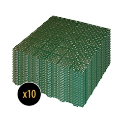 ArtPlast - 10er-Set Kunststoff-Gartenfliesen mit Drainagesystem 55,5 x 55,5 cm (insgesamt 3 m²) in der grünen MARTE-Kollektion Image