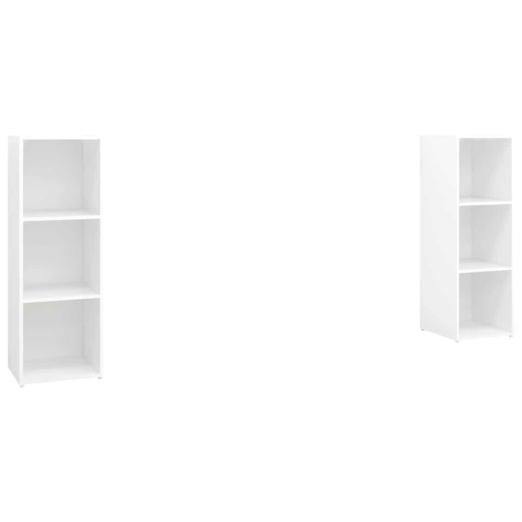 vidaXL TV-Schränke 2 Stk. Weiß 107x35x37 cm Holzwerkstoff Image