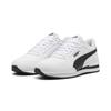 Sneaker PUMA "ST Runner v4 Leather Sneakers Erwachsene", Gr. 36, weiß (weiß schwarz cast iron gray), Obermaterial: Leder, Synthetik; Futter: Textil; Innensohle: Textil; Laufsohle: Gummi, Schuhe