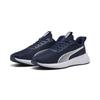 Laufschuh PUMA "Flyer Lite 3 Laufschuhe Erwachsene", Gr. 36, blau (navy weiß blau), Obermaterial: Textil, Synthetik; Futter: Textil; Innensohle: Textil; Laufsohle: Synthetik, Gummi, Schuhe