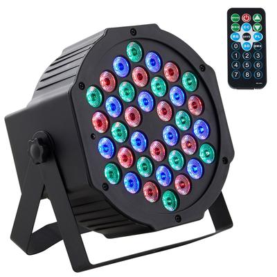 Stage Lights, 4-Pack RGB Party Lights, 36 LED Colorful Lights Indoor, 7 Working Modes Sound Activated with Remote Control
