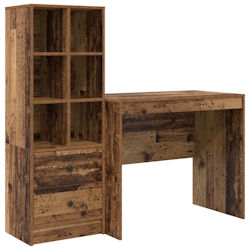 vidaXL Schreibtisch mit Stauraum Alter Holz Furnierschicht Image