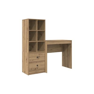 vidaXL Schreibtisch mit Stauraum Artisan Eiche Werkstoffholz Image