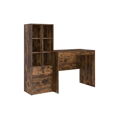 vidaXL Schreibtisch mit Stauraum Geräucherte Eiche MDF Image