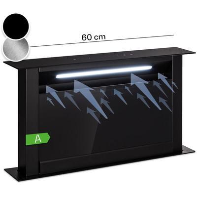 Klarstein - Downdraft-Dunstabzugshaube 90cm, Versenkbare Dunstabzugshaube Abluft/Umluft für die Image