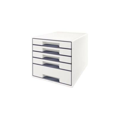 Leitz - Schubladenbox wow cube 5 Schubladen din A4 Polystyrol Gehäusefarbe: weiß Farbe der Image