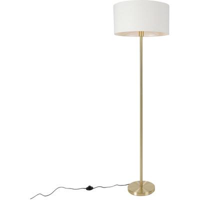 Stehleuchte Messing mit Schirm weiß 50 cm - Simplo Image