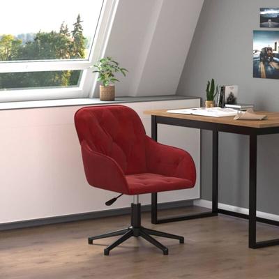 Vidaxl - Bürostuhl Drehbar Weinrot Samt 836495 Image