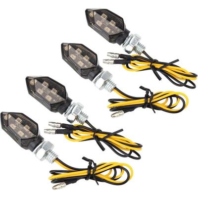 4 x Mini-LED-Blinker, passend für 12-V-Motorräder mit E-Prüfzeichen, LED-Motorradblinker, E-geprüft Image
