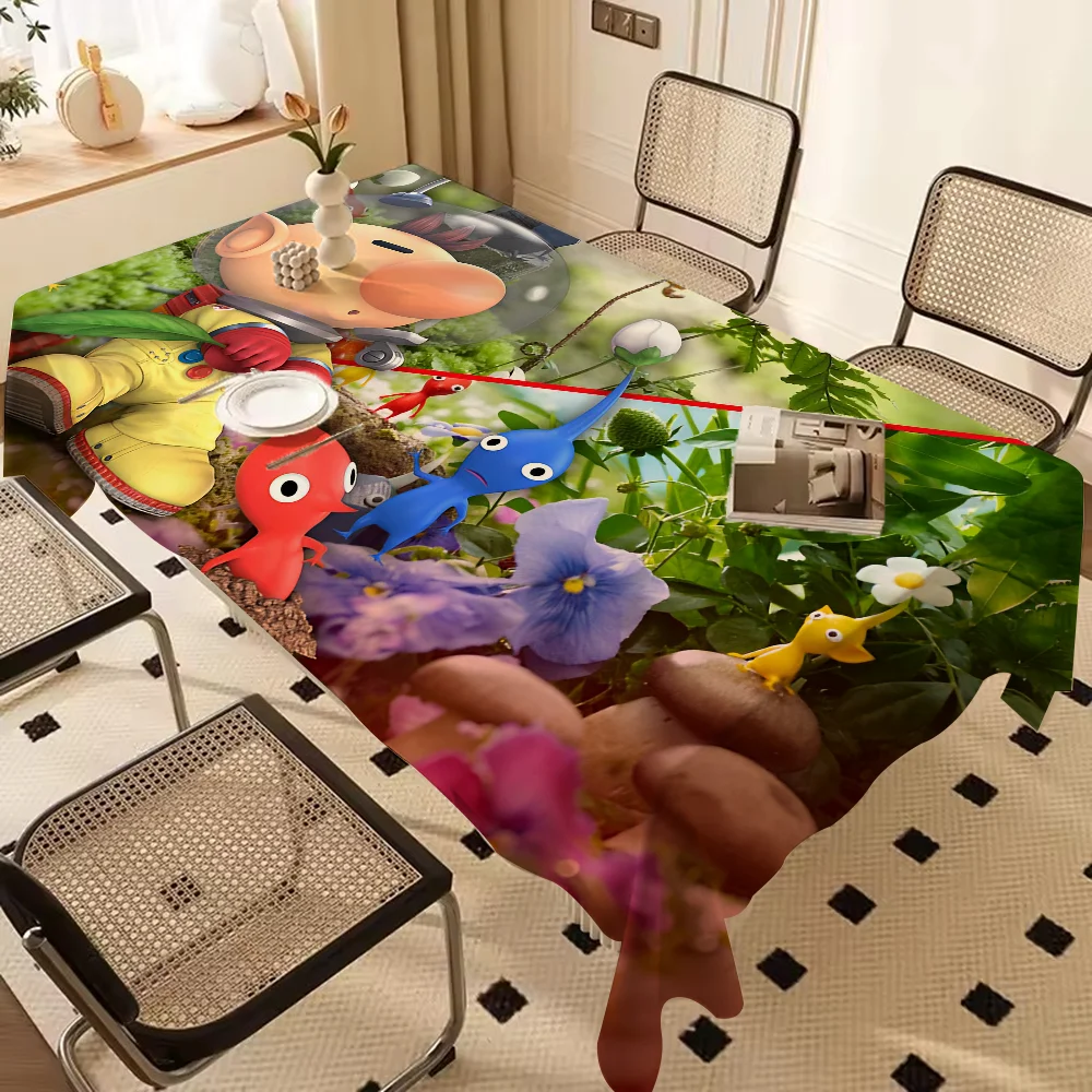 P-Pikmin 4-Spieltischdecke, Tischdecke, Geburtstagstischdecke, Thema, Geburtstagstischdekoration, Party-Dekoration