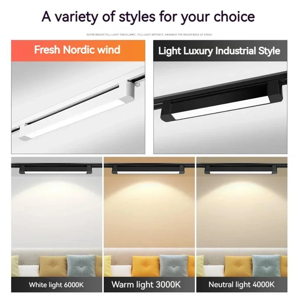 Led-schienenlicht Spot LED 10W 20W 30W Wandleuchte Flutlicht COB Schienen Spot Schienenbeleuchtung Leuchte Bekleidungsgeschäft Wohnzimmer Hause