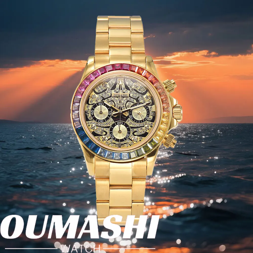 39,3 mm Luxusuhr Herren Chronograph Neue GEMS Uhr Businessuhr Herren VK63 Herren Chronographenuhr VK63 Wasserdicht 10ATM Image