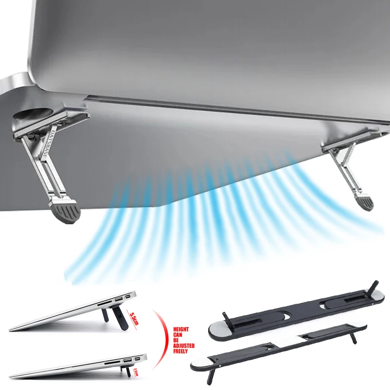 Universal Laptops Stehen Faltbare Unterstützung Notebook Stand Computer Tragbare Laptop Halter Kühlung Halterung Riser Laptop Zubehör Image