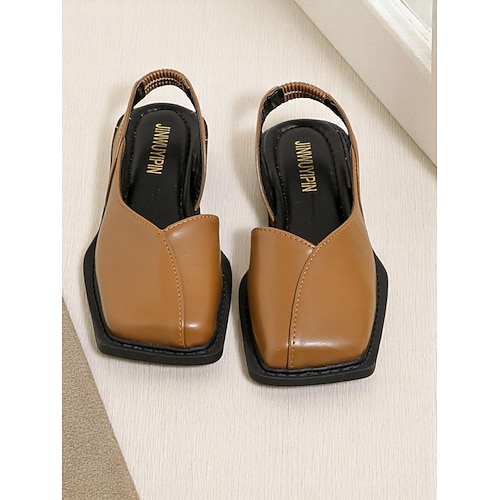 Damen-Ballerinas mit Zebramuster und quadratischer Spitze und gerüschter Rückseite – trendige Date-Schuhe mit Tiermuster für stilbewusste Frauen Image