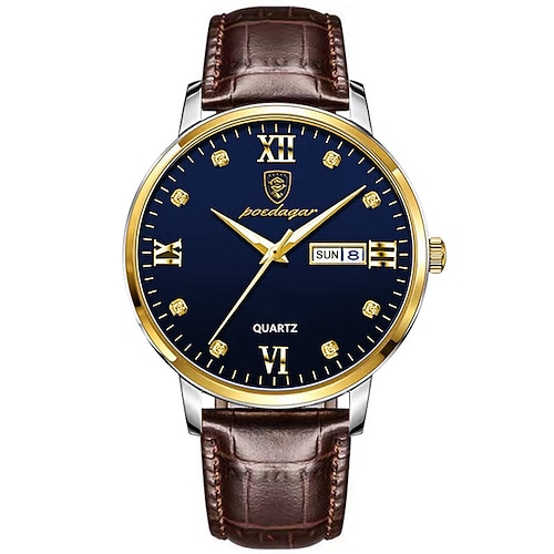 856 neue Herren wasserdichte Nachlicht Uhr modische ultradünne Herren Quarzuhr Image