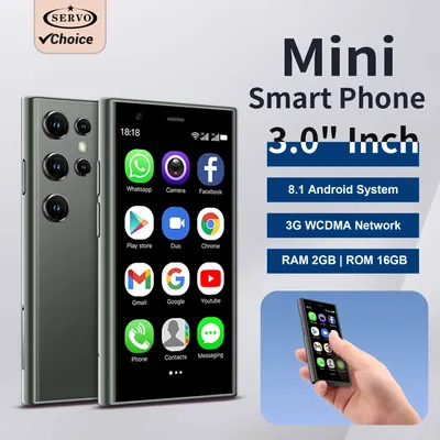 SERVO S23 Mini Android Smartphone 2 SIM 3G WCDMA 2GB+16GB Google Store WIFI GPS Position 3.0" Small Pocket Smart Telephone 2025
