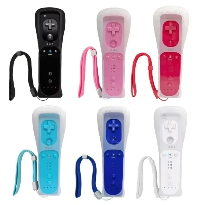 1pcs Optional Motion Plus Remote Controller for Wii Remote Gamepad for Nintendo Wii Games Control with Silicone Case