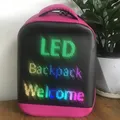 Zaino per laptop con display a LED con controllo app Moda cool fai da te Pixel Art Animazione Zaino