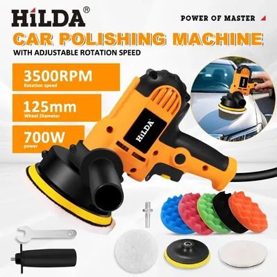HILDA Electric Car Polisher Car Beauty Waxing Machine Adjustable Speed Sanding Waxing Tools Automotive Polishing Scratch Repair