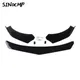 4 pezzi paraurti anteriore labbro mento spoiler splitter body kit lucido universale auto nero parti