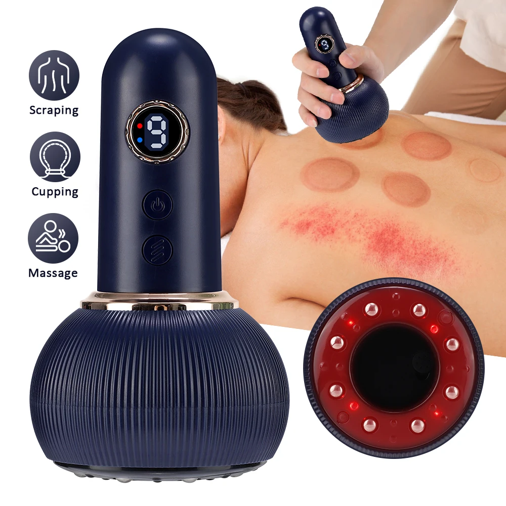 Masseur électrique GuaSha Anti-Cellulite ventouse sous vide beauté santé grattage chaleur minceur Massage à pression négative