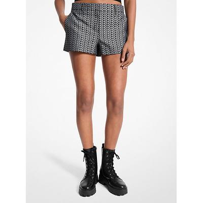 Michael Kors MK2000 Logo Jacquard Shorts Silver 0