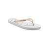 Sandale ROXY "Viva Sparkle", Gr. 7(37), weiß (weiß, champagne), Obermaterial: 98% Synthetikmaterial, 2% Metall / Futter: 100% Synthetikmaterial / Außensohle: 100% Moosgummi, Schuhe