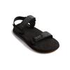 Sandale QUIKSILVER "Monkey Caged", Gr. 3(34), schwarz (schwarz, grau, schwarz), Obermaterial: Textil / Futter: Textil / Außensohle: Moosgummi, Schuhe