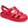 Badesandale CROCS "Classic Fisherman", Kinder, Gr. 28, rot, Croslite, unifarben, casual, Schuhe, Wassersandale, Badeschuh mit Klettverschluss