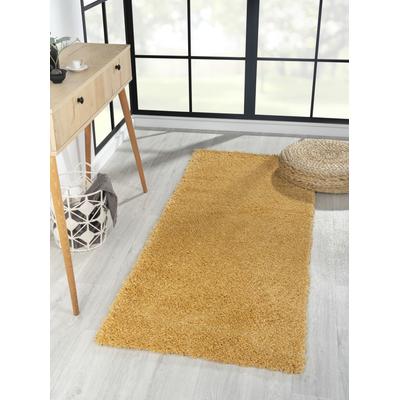 Hochflor-Läufer "My Shaggy", gold (goldgelb), B:80cm H:37mm L:200cm, Polypropylen (PP), MYFLAIR MÖBEL & ACCESSOIRES, Teppiche, Shaggy, Uni Farben, leicht glänzend, Microfaser, extra flauschig Image