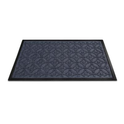 Fußmatte WECON HOME "Midnight Mosaic", grau (grau blau), B:60cm H:4mm L:90cm, Polyester, Teppiche, pflegeleicht, rutschfest, Ornamente, Innen & Außen, Schmutzfangmatte Image