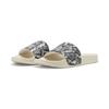 Badesandale PUMA "LEADCAT 2.0 SNAKE CHIC", Gr. 40,5, alpine snow, puma aged silber, Synthetik, sportlich, Schuhe
