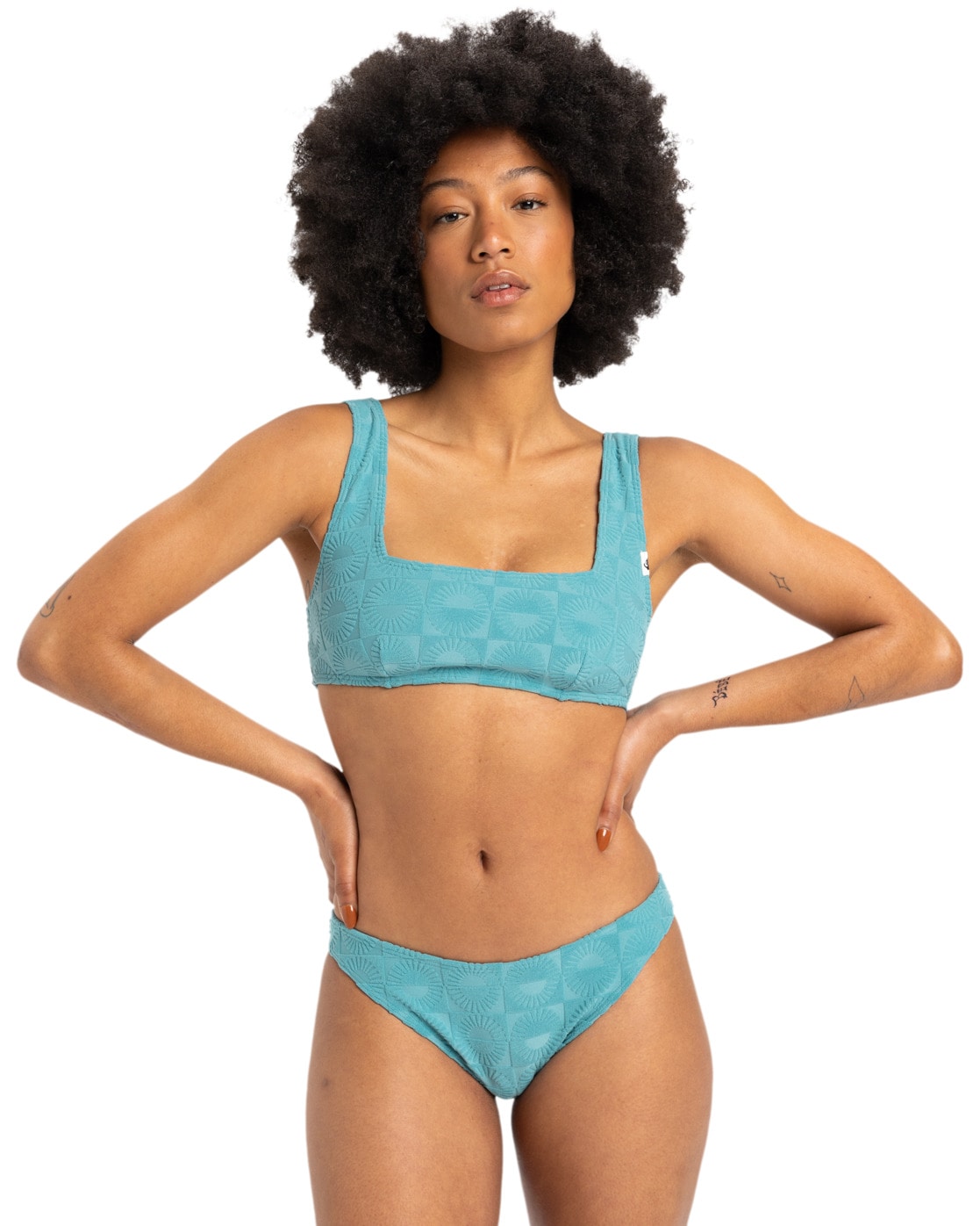 Bikini-Hose QUIKSILVER "Dark Roy", Damen, Gr. S, US-Größen, blau (brittany blau), [Hauptmaterial] 6% Elasthan, 36% Polyester, 58% Polyester, Badehosen Image