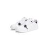 Sneaker TOMMY HILFIGER "TH BASKET CORE LITE LTH MIX", Herren, Gr. 47, bunt (weiß, dunkelblau), Leder, Lederimitat, sportlich, Schuhe, Freizeitschuh, Halbschuh, Schnürschuh mit Logoschriftzug