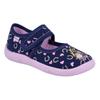 Hausschuh RICHTER "Mia WMS: Mittel", Kinder, Gr. 29, nautical stickhorse pferd, Baumwolle, animal-print, casual, Schuhe, Klettschuh mit pastellfarbenem Print, Größenschablone zum Download