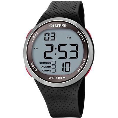 Chronograph CALYPSO WATCHES "Color Splash", schwarz, Armbanduhren, Herren, Armbanduhr, Quarzuhr, Herrenuhr, digital, Datum, Stoppfunktion Image