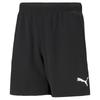 Trainingsshorts PUMA "TEAMRISE SHORT JR", Kinder, Gr. 152, N-Gr, schwarz-weiß (puma schwarz, puma weiß), Netz, Obermaterial: 100% Polyester, unifarben, sportlich, regular fit kniefrei, Hosen