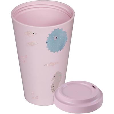 Becher AWAVE "AWAVE", rosa (rosé), H:15,5cm Ø:9,5cm, Kunststoff, Trinkgefäße, mit rPET, 400 ml Image