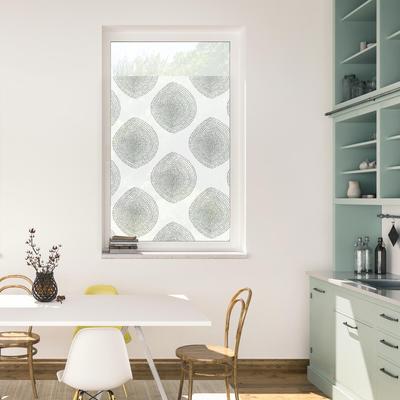 Fensterfolie LICHTBLICK ORIGINAL "Fensterfolie selbstklebend, Sichtschutz, Stripy Boho Drop - Weiß", weiß, B:50cm L:50cm, Polyvinylchlorid (PVC), Fensterfolien Image
