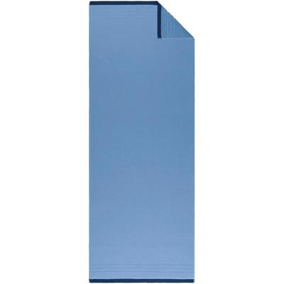 Saunatuch EGERIA "Dori", blau (hellblau), B:75cm L:200cm, Leichtfrottee, Obermaterial: 100% Baumwolle, Handtücher (Packung), 75x200 cm in leichter Qualität, Streifenbordüre Image
