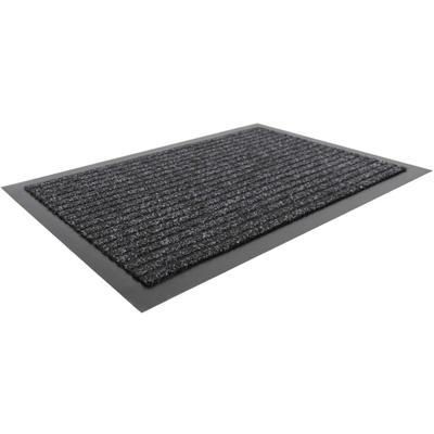 Fußmatte "OSLO", grau (anthrazit), B:60cm H:8mm L:80cm, Polypropylen (PP), PRIMAFLOR-IDEEN IN TEXTIL, Teppiche, Schmutzfangmatte, gestreift, meliert, rutschhemmend, waschbar Image