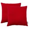 Dekokissen TOM TAILOR HOME "Dove" Gr. 2, rot (rot, unifarben), B:48cm L:48cm, Baumwolle, Dekokissen_Sitzkissen_Kissenhüllen, unifarben, Kissenhüllen ohne Füllung, 2er Pack