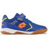 Hallenschuh LOTTO, Kinder, Gr. 27, blau, fr.orange, Synthetik, Kunstfaser, mehrfarbig, sportlich, Schuhe, - mit nichtfärbender Sohle