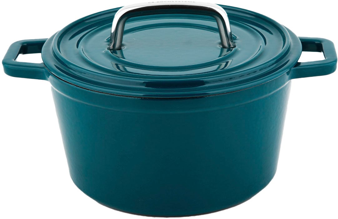Fleischtopf CARL SCHMIDT SOHN "Alpen", blau (petrol), H:7cm Ø:14cm, Töpfe, Induktion Image