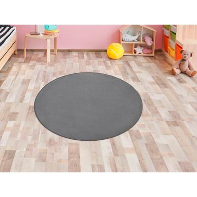 Kinderteppich "SITZKREIS", grau, H:5mm Ø:67cm, Polyamid, PRIMAFLOR-IDEEN IN TEXTIL, Teppiche, Spielteppich ideal im Kinderzimmer Image