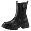 Chelseaboots CITY WALK, Damen, Gr. 38, schwarz, Lederimitat, modisch, Schuhe
