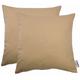 Dekokissen TOM TAILOR HOME "Dove" Gr. 1, beige (beige, unifarben), B:38cm L:38cm, Baumwolle, Dekokissen_Sitzkissen_Kissenhüllen, unifarben, Kissenhüllen ohne Füllung, 2er Pack