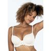 Push-up-BH DORINA "Claire", Damen, Gr. 75, Cup C, weiß (ivory), Spitze, Obermaterial: 84% Polyamid, 16% Elasthan, unifarben, feminin, BHs, für maximales Volumen, extra dicke Kissen, 3/4 Cup