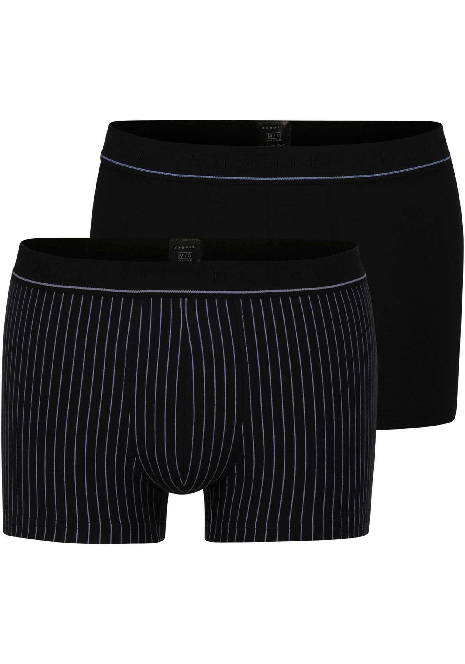 Panty BUGATTI "Paris", Herren, Gr. 6L, schwarz (schwarz, dunkel, streifen), Single Jersey, Obermaterial: 95% Baumwolle, 5% Elasthan, gestreift, unifarben, körpernah, Unterhosen, weich, basic, eng, atmungsaktiv, breiter Bund, Baumwollmix Image