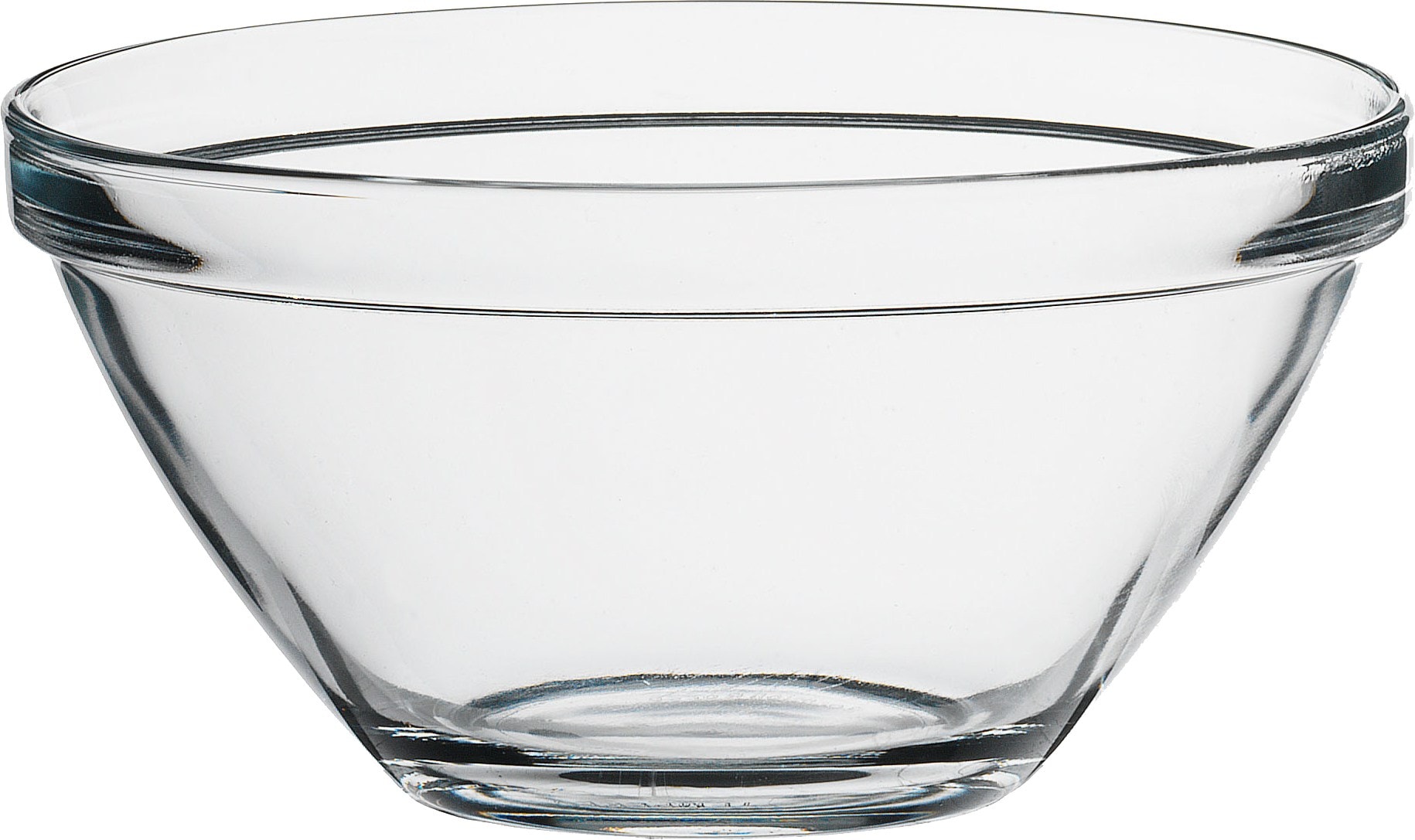 Schale VAN WELL "Pompei", transparent (klar), B:12cm H:6cm T:12cm Ø:12cm, Glas, Schüsseln, spülmaschinenfest und mikrowellengeeignet Image